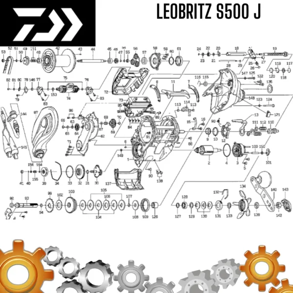Daiwa Leobritz S 500 J Parti di ricambio