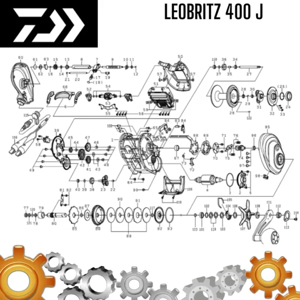 Daiwa Leobritz 400 J Parti di ricambio